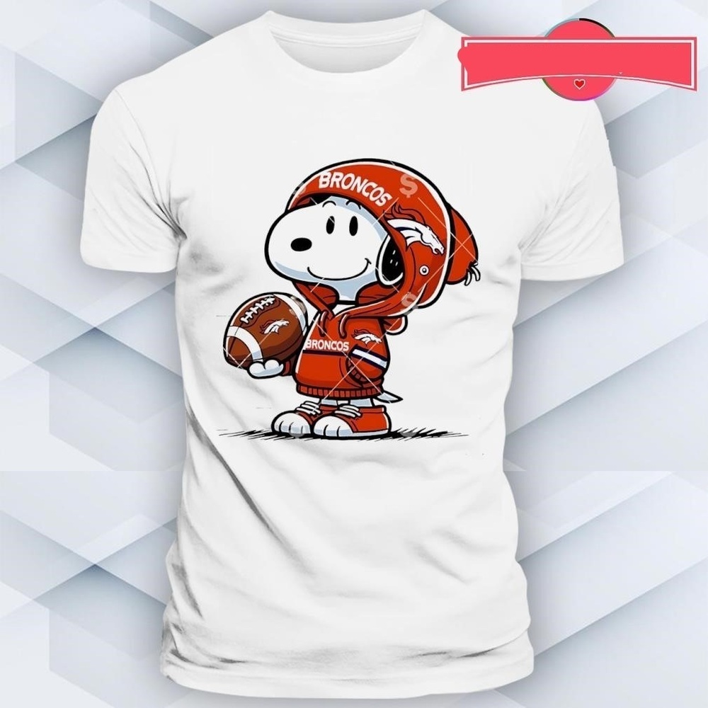 Snoopy Wears Denver Broncos Shirt
